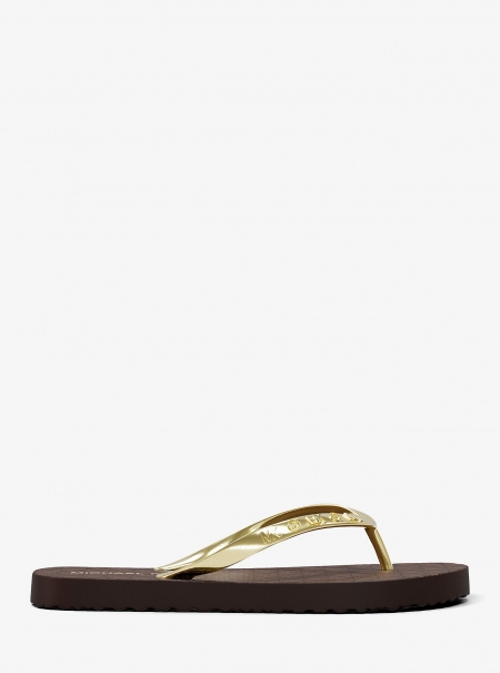 MICHAEL Michael Kors Signature Logo Flip Flops