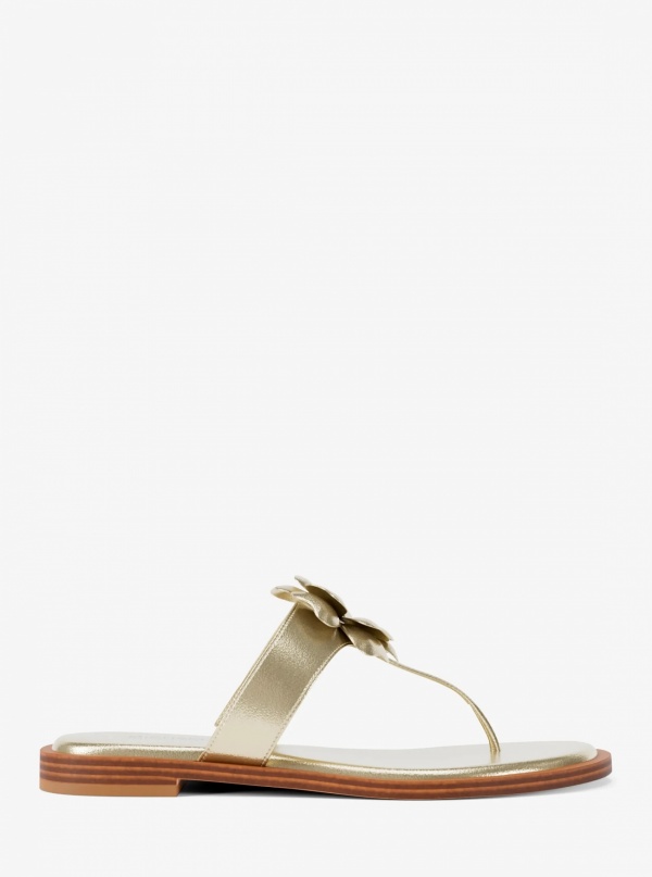 Callie Embellished Metallic Thong Sandal