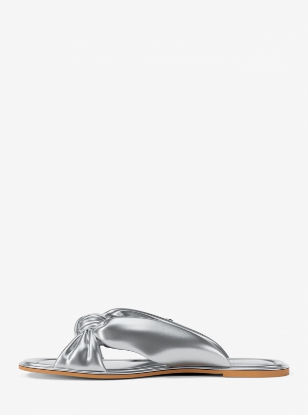 Elena Metallic Slide Sandal