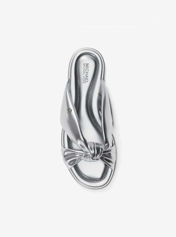 Elena Metallic Slide Sandal