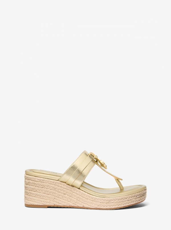 Zoe Metallic Wedge Sandal