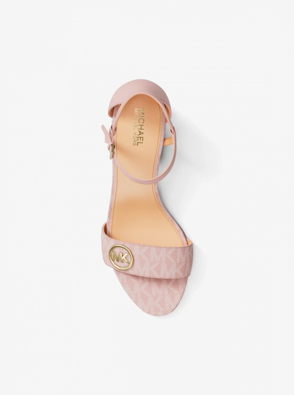 Michael Kors Hannah Signature Logo Block Heel Sandal