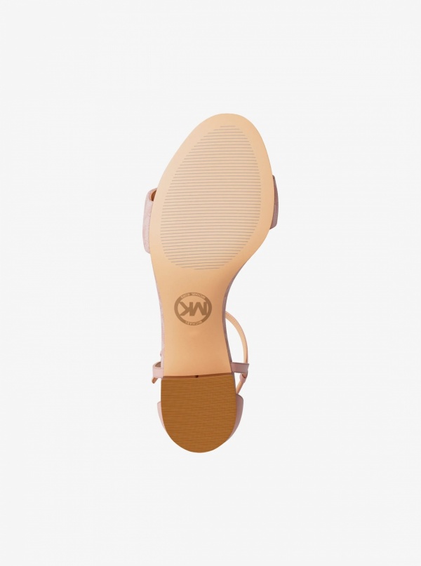 Michael Kors Hannah Signature Logo Block Heel Sandal