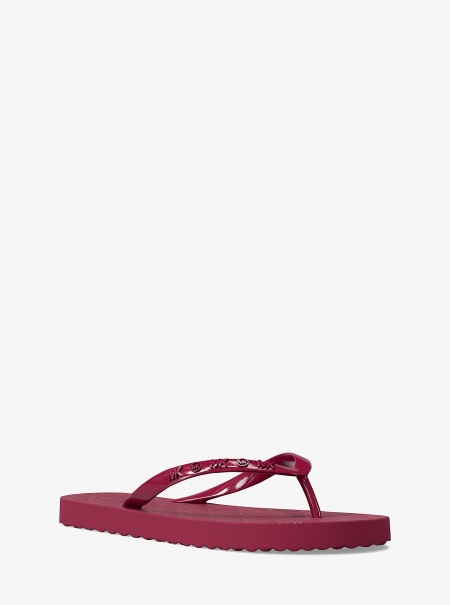Michael Kors Signature Logo Flip Flops