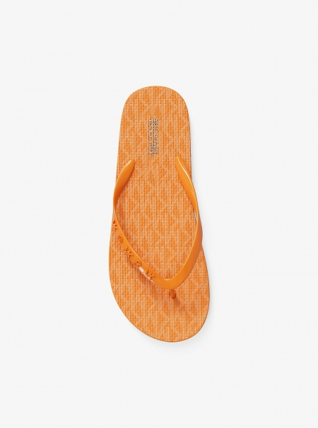 Michael Kors Signature Logo Flip Flops