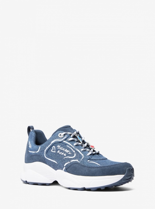 Jett Embellished Denim Trainer