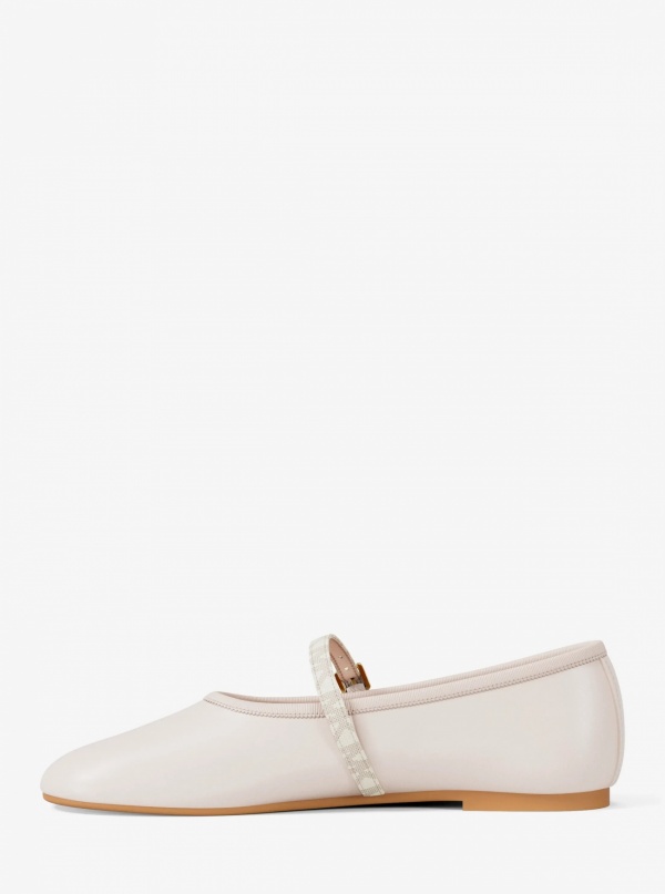 Phoebe Signature Logo Trim Ballet Flat