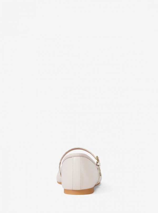 Phoebe Signature Logo Trim Ballet Flat