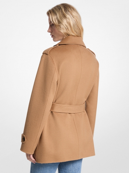 MICHAEL Michael Kors Wool Blend Belted Wrap Coat