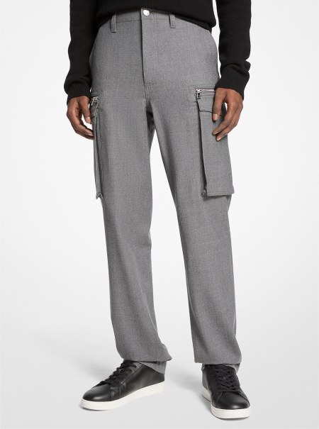Michael Kors Mens Stretch Wool Cargo Pants
