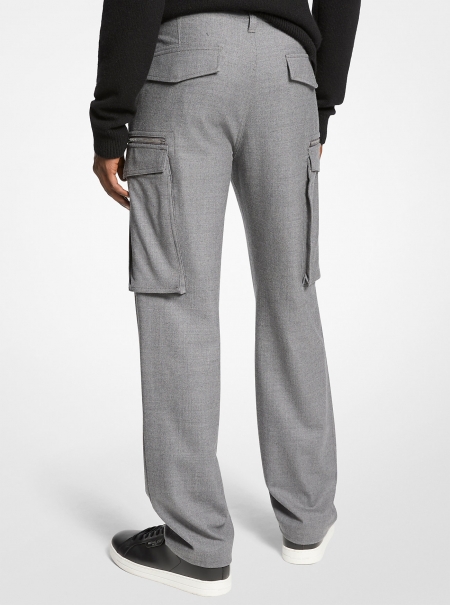 Michael Kors Mens Stretch Wool Cargo Pants