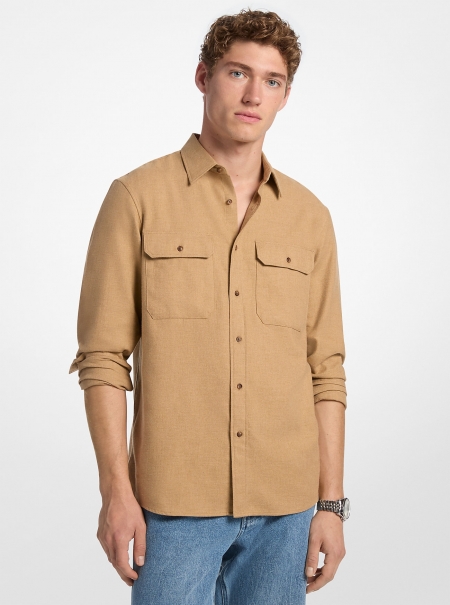 Michael Kors Mens Cotton Flannel Shirt