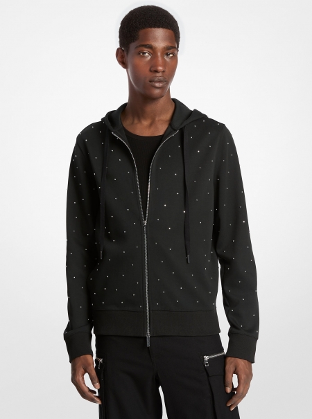 Michael Kors Mens Studded Cotton Blend Hoodie