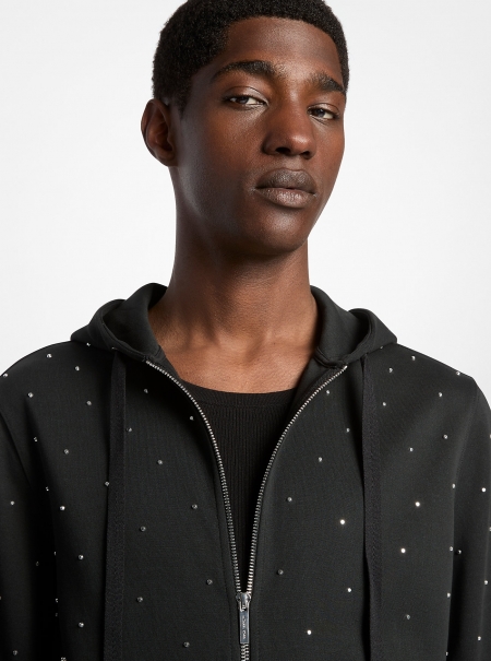 Michael Kors Mens Studded Cotton Blend Hoodie