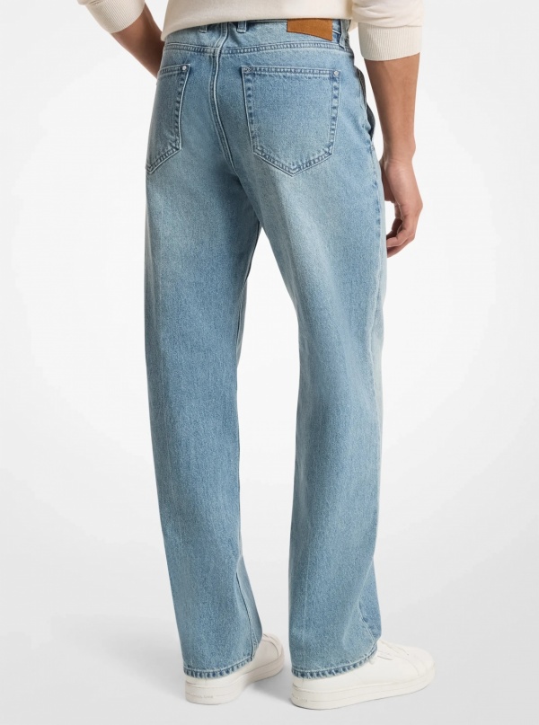 Michael Kors Mens Finn Straight-Fit Stretch Denim Jeans