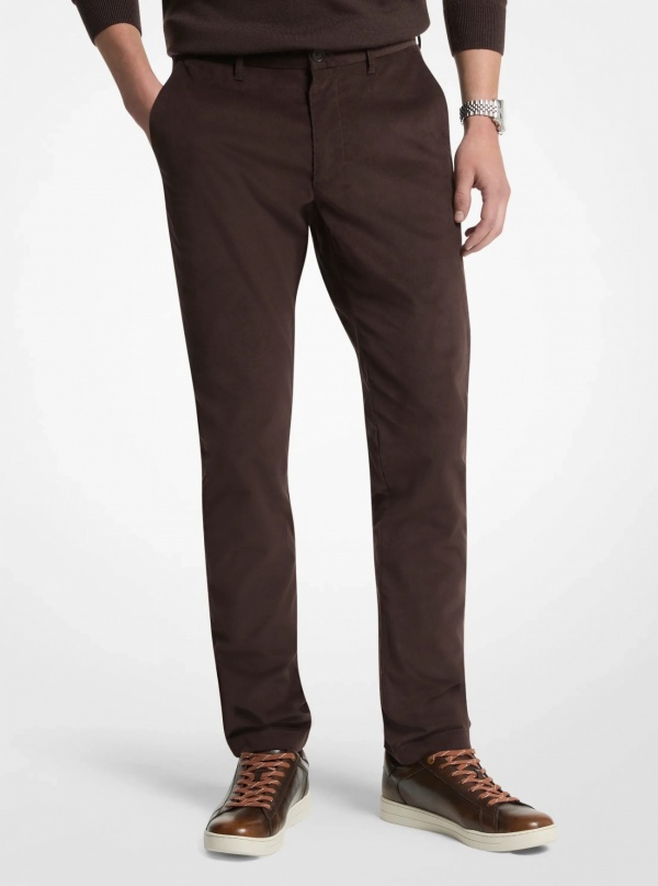 Michael Kors Mens Slim-Fit Cotton Blend Corduroy Pants