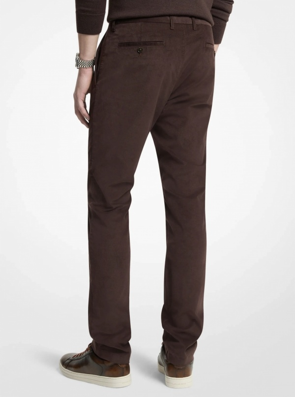 Michael Kors Mens Slim-Fit Cotton Blend Corduroy Pants