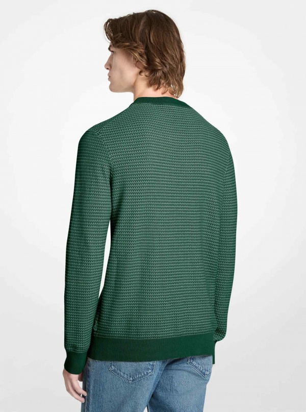 Michael Kors Mens Textured Cotton Sweater