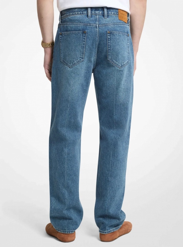 Michael Kors Mens Finn Straight-Leg Denim Jeans