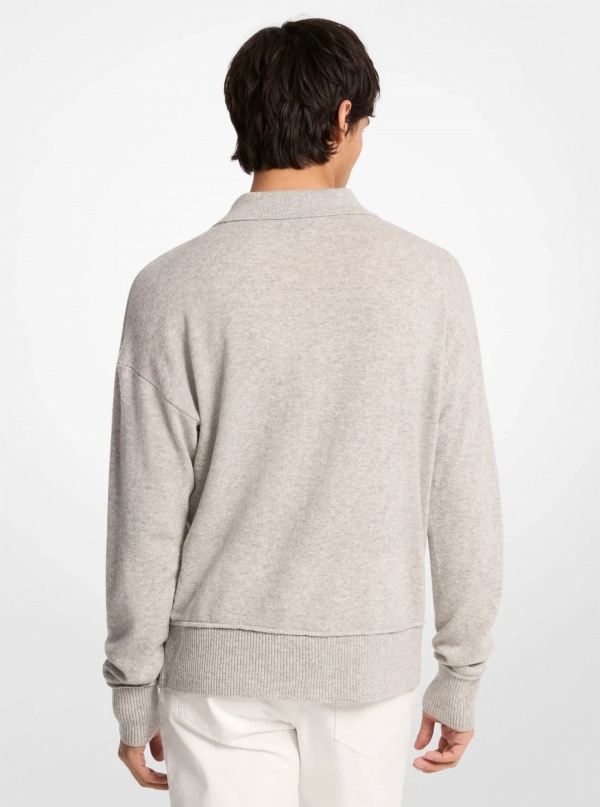 Michael Kors Mens Wool Polo Sweater
