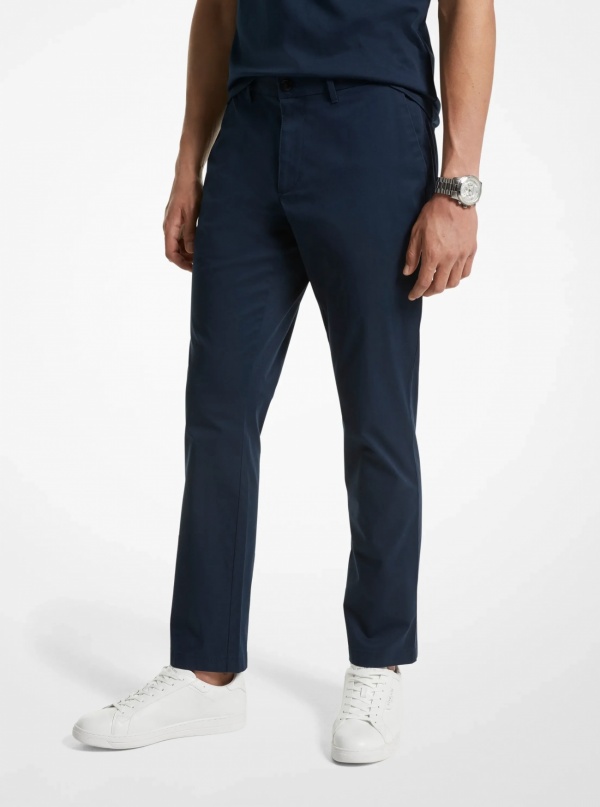 Michael Kors Mens Slim-Fit Cotton Blend Chino Pants