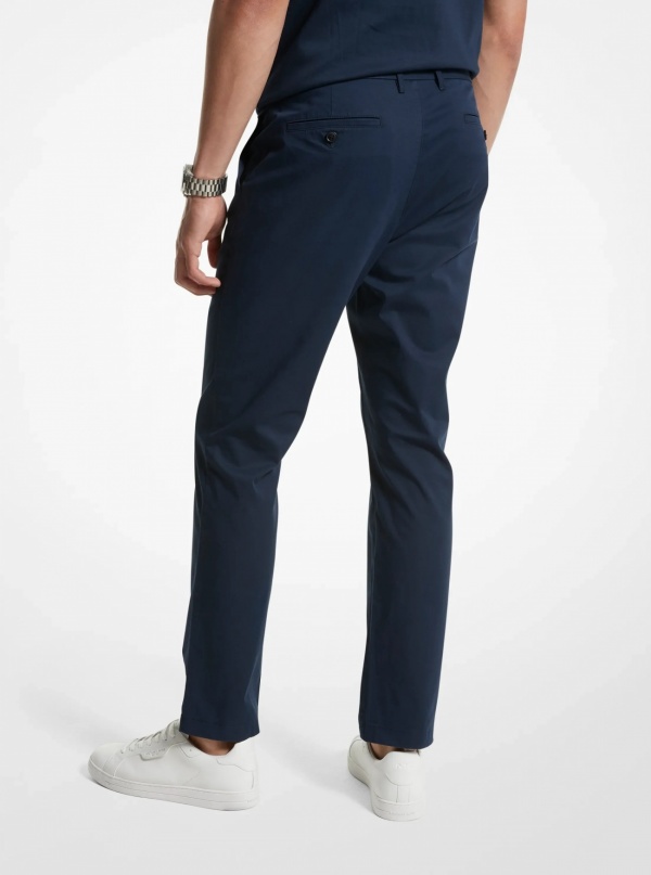 Michael Kors Mens Slim-Fit Cotton Blend Chino Pants