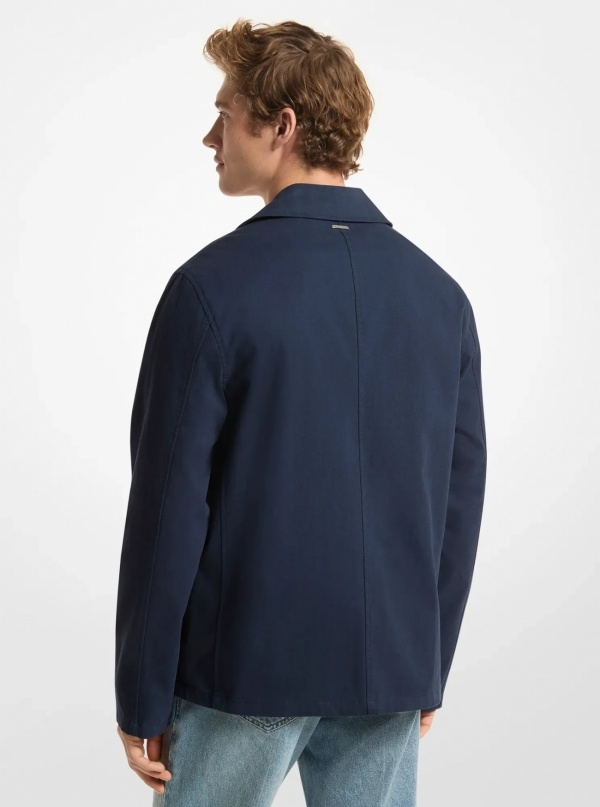 Michael Kors Mens Cotton-and-Linen Blend Chore Coat