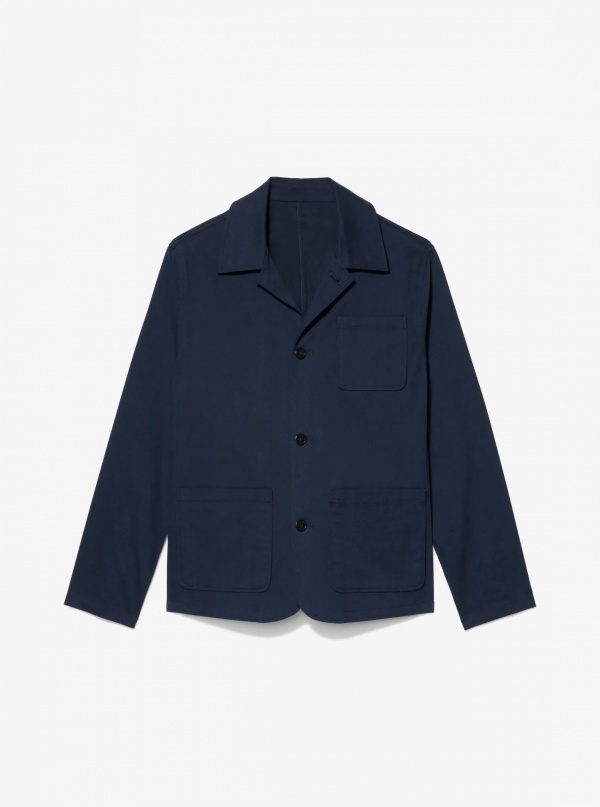 Michael Kors Mens Cotton-and-Linen Blend Chore Coat