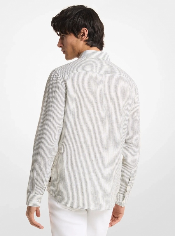 Michael Kors Striped Linen Shirt