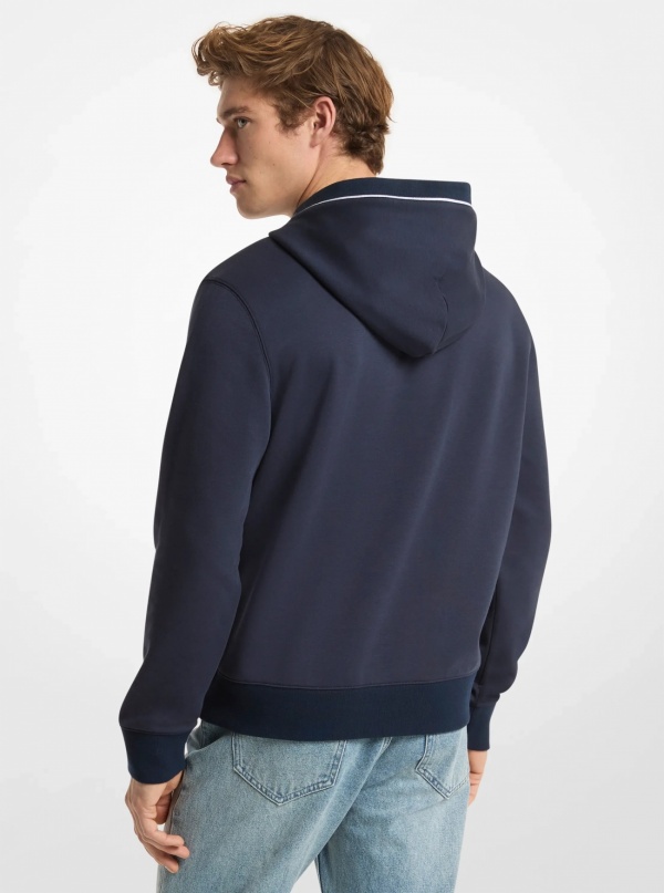 Michael Kors Logo Trim Cotton Blend Hoodie