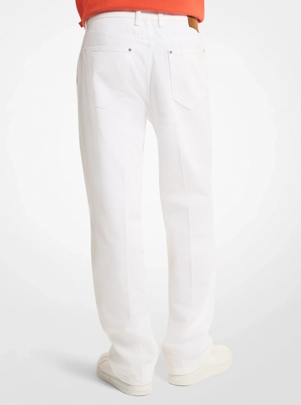 Michael Kors Mens Finn Straight-Leg Stretch Denim Jeans