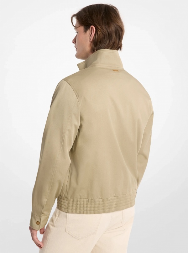 Michael Kors Mens Harrington Stretch Cotton Bomber Jacket