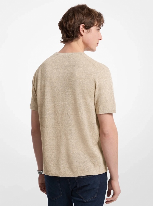 Michael Kors Mens Linen and Cotton T-Shirt