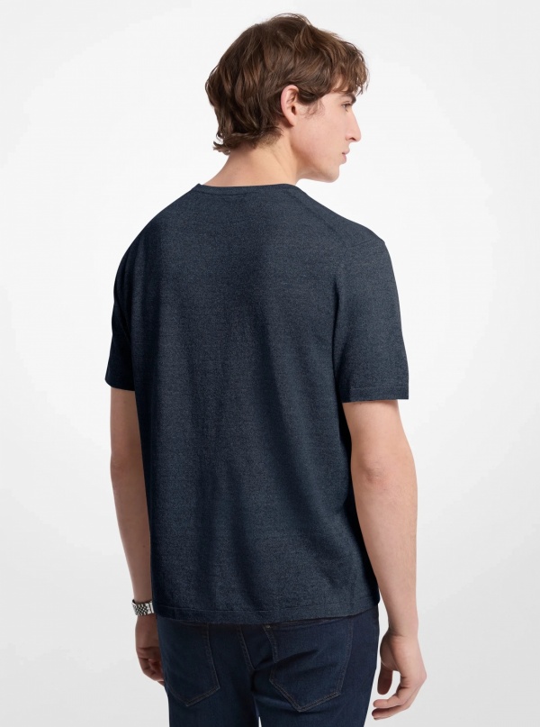 Michael Kors Mens Linen and Cotton T-Shirt