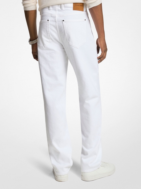 Michael Kors Mens Finn Straight-Leg Stretch Denim Jeans