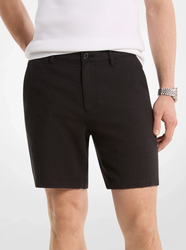 Michael Kors Mens Cotton Waffle Shorts