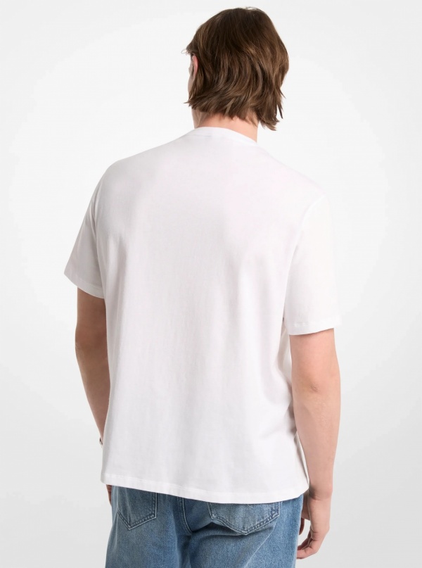 Michael Kors Mens Logo Charm Cotton Jersey T-Shirt