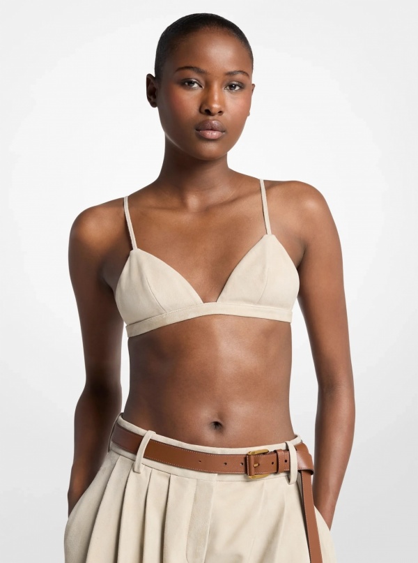 Michael Kors Collection Suede Bra Top