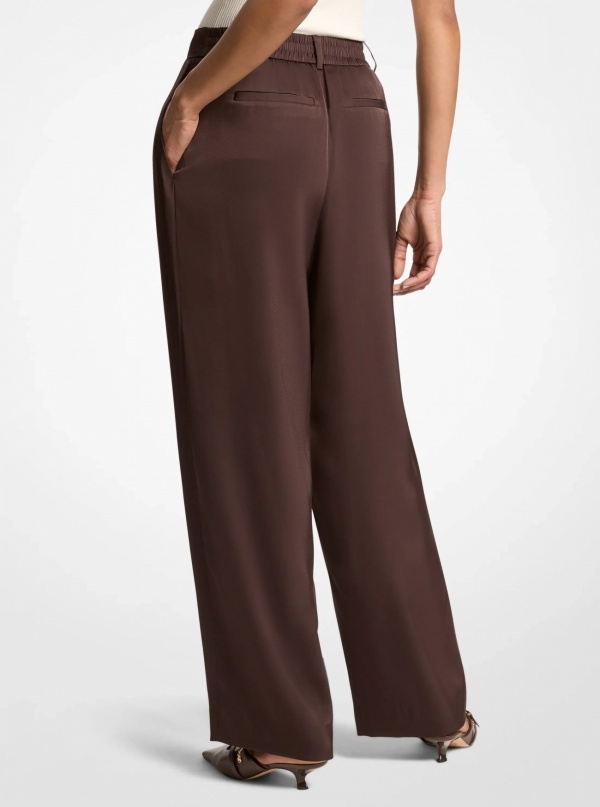 Pleated Satin Pants