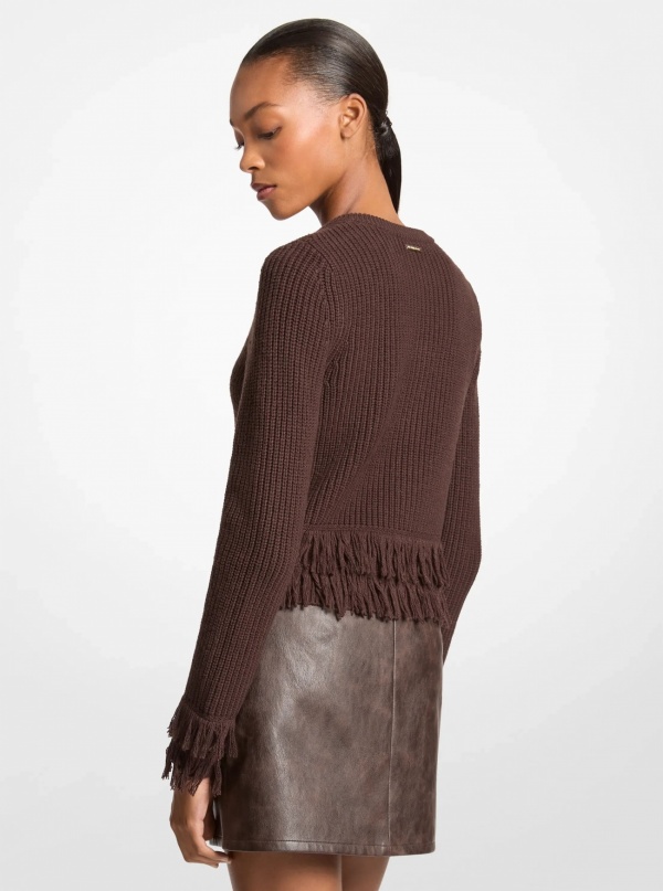 Knit Fringed Cardigan