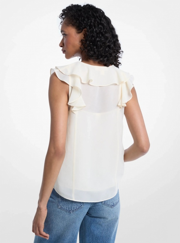 Ruffled Georgette Blouse