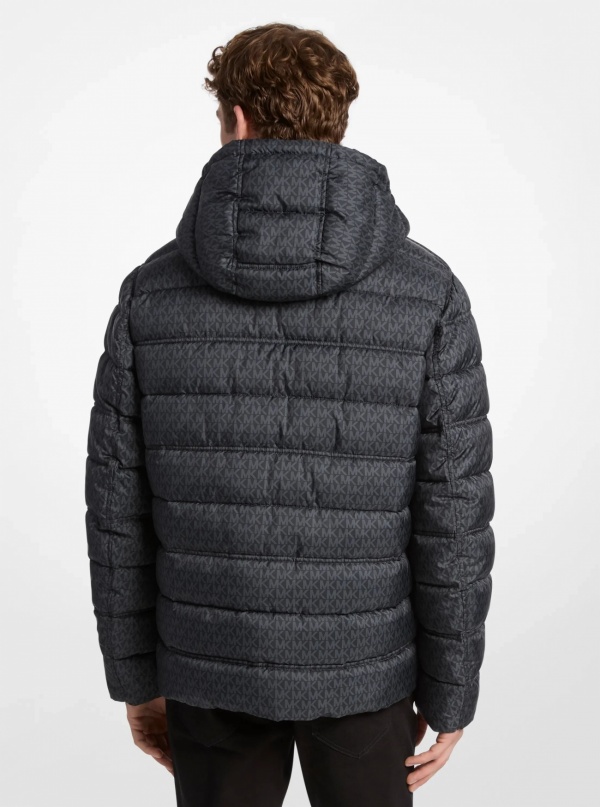 Michael Kors Mens Signature Logo Reversible Jacket