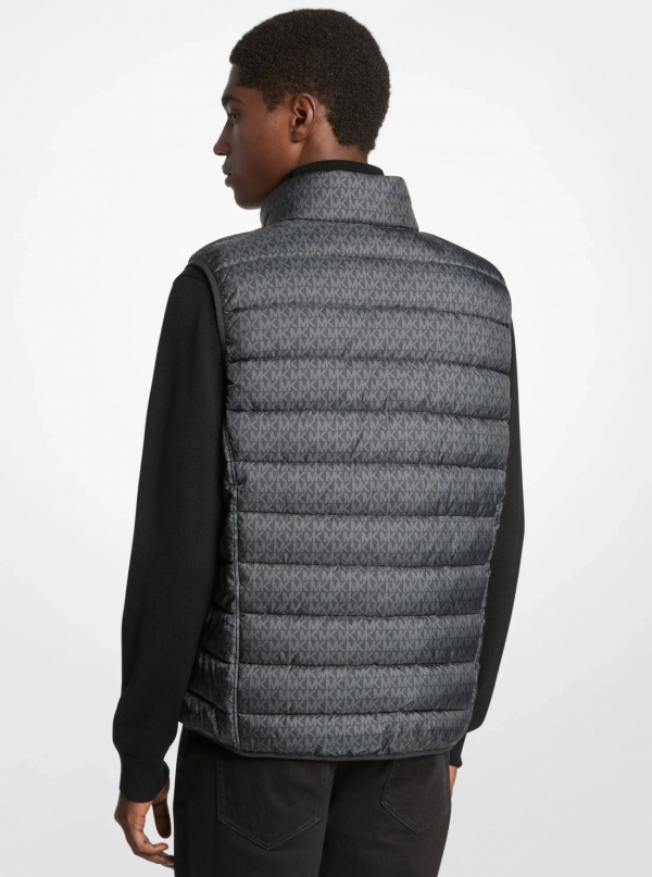 Michael Kors Mens Abbou Signature Logo Reversible Vest