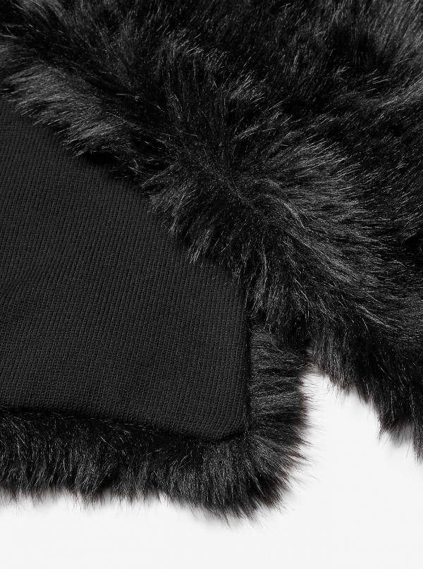 Michael Kors Faux Fur and Wool Scarf