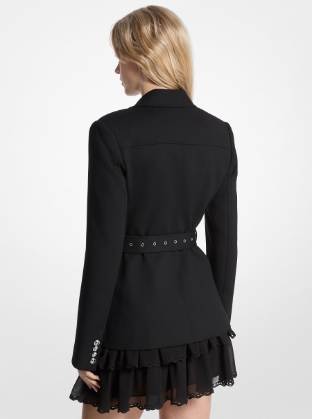 MICHAEL Michael Kors Stretch Wool Blend Belted Utility Blazer