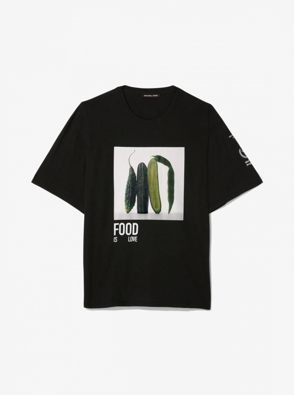 Watch Hunger Stop Cotton and Linen Blend T-Shirt