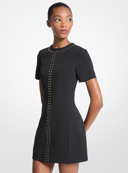 MICHAEL Michael Kors Studded Stretch Crepe Shift Dress