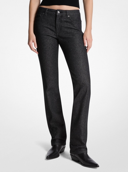 MICHAEL Michael Kors Studded Stretch Denim Cigarette Jeans
