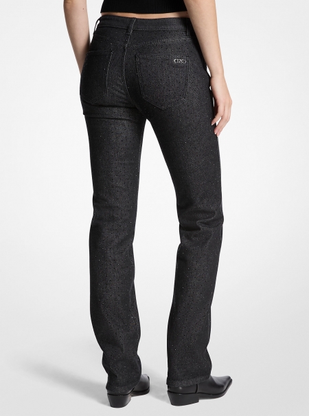 MICHAEL Michael Kors Studded Stretch Denim Cigarette Jeans