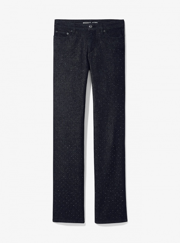 Michael Kors Studded Stretch Denim Cigarette Jeans
